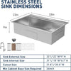 Topmount Drop in Single Bowl Stainless Steel Sink, with Standard Faucet