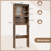 Farmhouse Bathroom Organizer with Sliding Barn Door