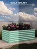 2X Large Galvanised Steel Raised Garden Bed 240x120x60cm Metal Planter Box Veg