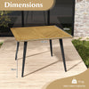 COSTWAY 4-Person Outdoor Dining Table 107x107cm Acacia Wood Patio Table-Natural