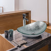 Bathroom Sink Basin Hand Wash Counter Top Oval Glass Bowl Pop up Tap Waste Set