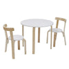 Kids Table and Chairs Set Wooden Children Dinner and Learning Table w/ 2 Chairs