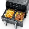 10-in-1 Dual Air Fryer Double Basket Touch Screen Oil Free Digital Oven Cooker