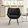 Modern Accent Chairs with Metal Legs,for Living Room Bedroom Office, Dark Grey