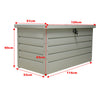 Outdoor Garden Storage Galvanized Steel Box Chest Tools Cushions Toys Lockable