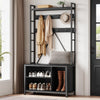 Hall Tree with Bench Coat Rack Shoe Bench Coat Tree with Storage Cubbies