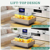 High Gloss LED Coffee Table With Storage Wooden 2 Drawer Living Room Furniture