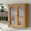 New Bathroom Cabinet With Shelf Wall Mounted For Bathroom wooden color Storage