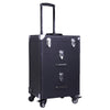 Large Makeup Trolley Case Beauty Vanity Hairdressing Case on Wheels with Drawers