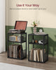 VASAGLE Record Player Stand, 3-Tier Side Table, Vinyl Record Storage up to 10...