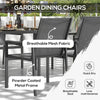 7 Piece Garden Dining Set Outdoor Table and 6 Chairs Furniture Grey