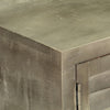 TV Cabinet Solid Wood Grey with Brass 110x30x48 Z3P3