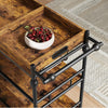 3-Tier bar cart with Wheel Bar Cart Mobile Beverage Cart with Storage Shelf