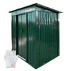 Metal Garden Shed 6 X 4ft Outdoor Yard Storage Tool House Slide Door &VENT GREEN
