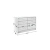 Malibu 4 + 4 Drawer Chest - Grey