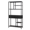 6 Tier Large Industrial Bookshelf Standing Tall Bookcas Cupboard Study Hallway