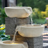 Water Feature 4 Tier Cascade LED Fountain Outdoor Garden Patio Decor Electric