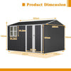 Garden Shed With Window Doors Outdoor Steel Apex Roof Tool Foundation