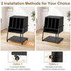 Turntable Stand with Vinyl Storage Holder & Open Shelves