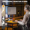 Computer Desk Home Office Gaming Desk Monitor Stand Power Outlets LED Lights