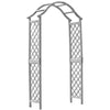 Garden Arch Wooden Pergola Feature Trellis Rose Climbing Plant Grey Wood Archway