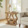 3-Tier Narrow End Table Wooden Sofa Side Table with Storage Shelf for LivingRoom