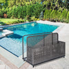 43.3" Outdoor Storage Box Rattan Garden Cushion Organizer Patio Deck Cabinet