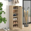 Modern Wooden Narrow 1 Door Hallway Shoe Storage Cabinet Unit Organiser Wood