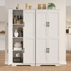 Tall Kitchen Pantry Cabinet Storage with 2 Doors and Adjustable Shelves Cupboard