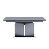 Belmonte High Gloss Extending Dining Table Large In Grey
