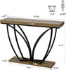 105cm Industrial Console Table, Narrow Long Sofa Table for Hallway, Entrance