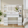 Dressing Table With Led Mirror Drawers Set Makeup Desk Vanity Table Lights