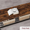 Dining Table Set for 4,Rectangular Table with Upholstered Chairs& Storage Benche