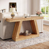 55-Inch Farmhouse Console Table, Rustic Sofa Table with Storage for Living Room