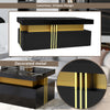 Coffee Table With Drawers Storage High Gloss Wooden Centre Table For Living Room