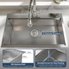 Topmount Drop in Single Bowl Stainless Steel Sink, with Standard Faucet
