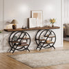 100cm Console Table, 4- Tier Industrial Entryway Table w/ Metal Frame for Foyer