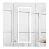 800mm Triple Door LED Bathroom Mirror Cabinet with Light Demister Wall Mounted