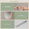 Bathroom Mirror with LED Lights Touch Dimmable Demister Irregular Wall Mounted