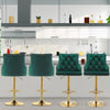 2x Breakfast Bar Stools Velvet Kitchen Counter Chair Lift Chrome Base Pub Restur