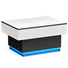 LED Extendable Coffee Table Wooden 2 Hidden Storage Modern Living Room Hzxoerrrx