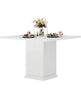 90CM Square Dining Table with 2 Placemats, Small Dinner Kitchen Table with Base