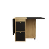 Drop Leaf Dining Table and 4 Stools Set, 5 Piece Foldable Kitchen Table Set