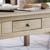 Wood Coffee Table With Storage Drawer Solid Pine Wax Living Room Furniture