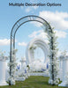 Metal Garden Arch Trellis with Ground Stake Wedding Archway for Climbing Plant