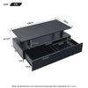 Coffee Table with Storage Rectangle LED Modern Wooden Rectangle Tea Table Black