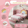 Upholstered Bed 3ft Single Bed Frame with Storage Drawer and Rainbow Headboard