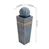 Electric Water Feature Outdoor Garden Fountain Rotating Ball LED Lights Statue