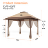 4x4M Pop Up Garden Gazebo Outdoor Party Tent Canopy With Sides Heavy Duty