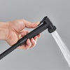 Exposed Shower Taps Mixer Valve Black Bathroom Square Twin Head Bar Shower Set